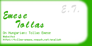 emese tollas business card